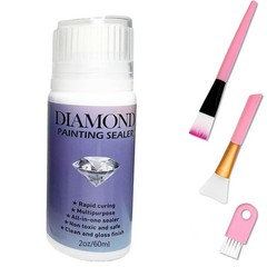 Diamond Painting Sealer Glue Kit 60/120/200ML with 3 Brushes Shine Finish