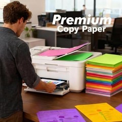 Colored Paper 100 Sheets, 20 Assorted Colors Construction A4 Copy Paper for Scho