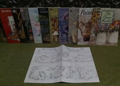 Vintage Art Craft Painting Book Guide Lot – Ideas Patterns Garden Realistic