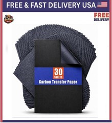 Carbon Paper for Tracing Graphite Transfer-Paper PSLER 30 Pcs Black Graphite US