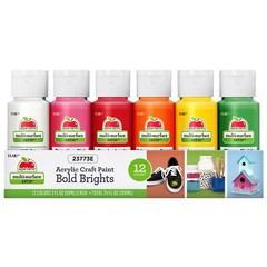 Apple Barrel 12 Color Acrylic Paint Set Multi Surface Non Toxic 24 Fl Oz
