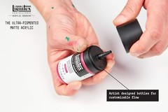 Professional Acrylic Gouache Paint, 6 x 59ml 2-oz, Fluorescents Set