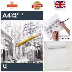 A4 SKETCH PAD WHITE PAPER ARTIST CRAFT DOODLING SKETCHING DRAWING ART BOOK UK