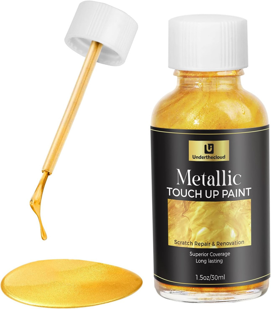 Liquid Gold Leaf Paint Metallic Finish Multi Surface High Gloss Rich Gold Paint