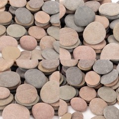 232-240 PCS Craft Rocks, 1.3-2.2 Round Grey Rocks, 18 Pounds