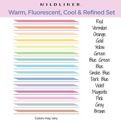 Zebra Pen Mildliner Dual-Tip Highlighter 1 Count (Pack of 15), Assorted D