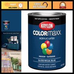 Gloss Acrylic Latex Paint for Interior/Exterior – Regal Blue, 1 Quart – High-Qua