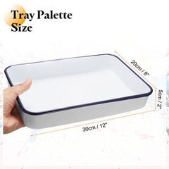 Butcher Tray 12″x8″x2″ Triple Enamel for Deep Rectangular Tray