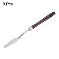8pcs Painting Palette Knife 7.09″ Pointed Stainless Steel Blade Red