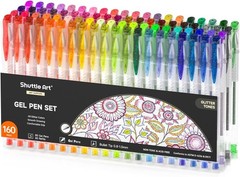 160 Pack Glitter Gel Pens, 80 Colors Glitter Gel Pens Set with 80 Refills for Ad