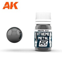 AK Interactive AK476 Xtreme Metal Steel 30ml – US