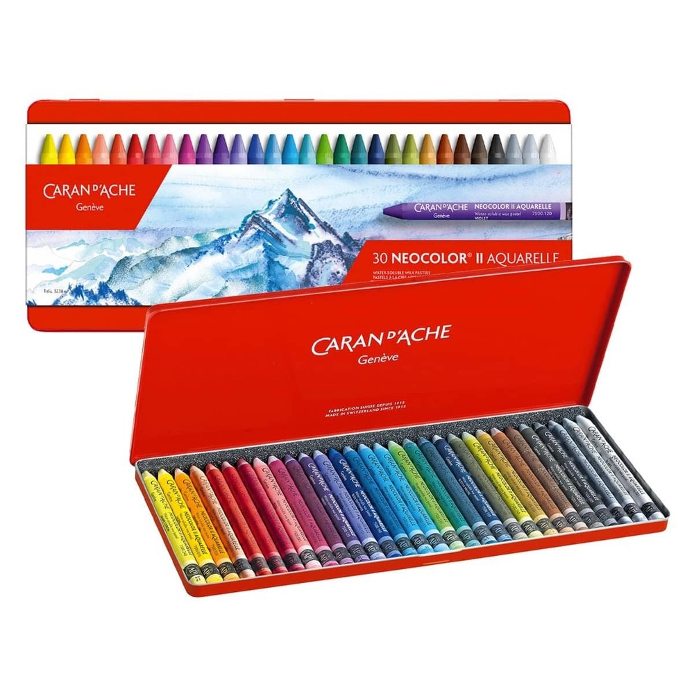Caran D’Ache Caran Dache Neocolor Ii Watersoluble Watercolor Chalk 30 Colors