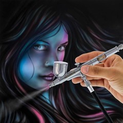 G233 Pro Airbrush Kit – 3 Nozzle Sizes, Dual-Action Precision for Artists