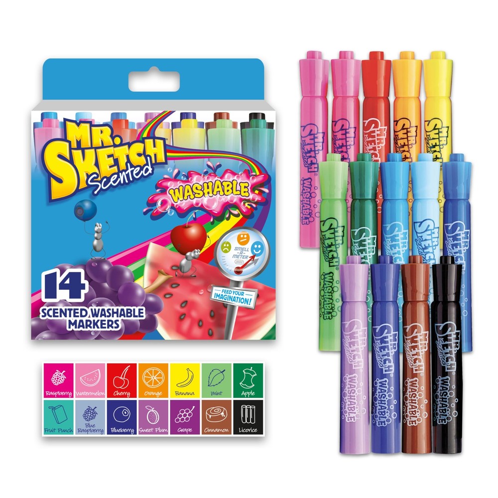 ® Scented Markers, Chisel Point, Assorted, Pack Of 14