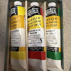 Vintage Permanent Pigments Liquitex Acrylic Artist’s Color 3 Tubes Polymer