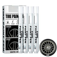 White Car Tire Paint Marker Waterproof Fade Proof Oil-Based Ink for Tire DIY