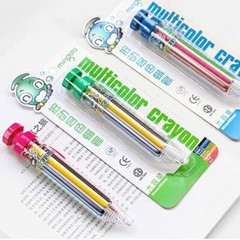1/2/4PCS 8 In 1 Crayons, Multicolor Crayons Retractable Crayon Pens