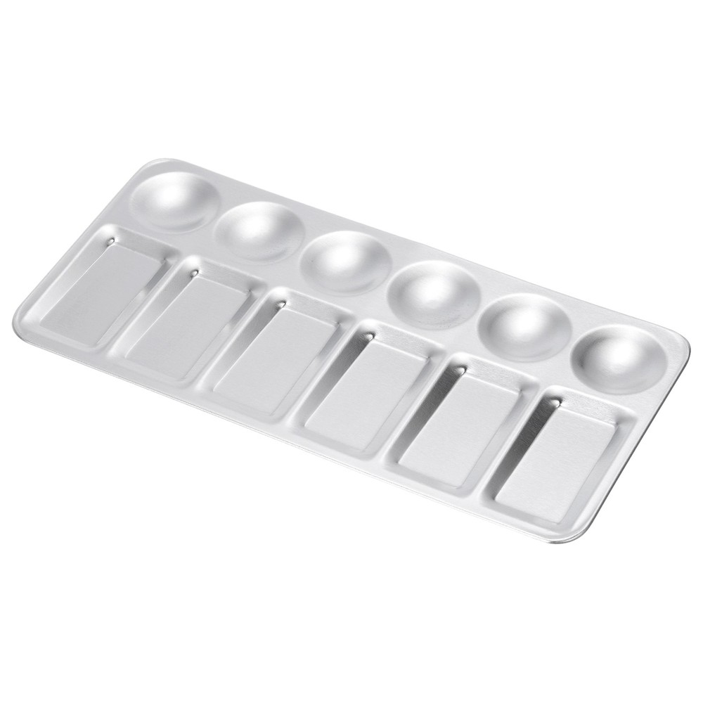 12 Well Paint Tray Palette, Paint Palette Aluminum Paint Tray Rectangle