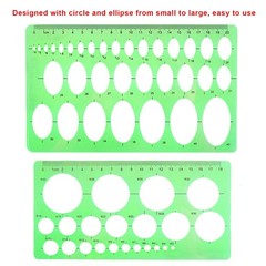 SIQUK 9 Pieces Drawings Templates French Curve Geometric Green