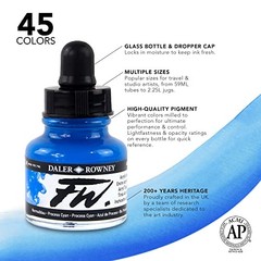 Daler Rowney FW Acrylic Ink Indian Yellow Permanent Calligraphy and Archival Ink