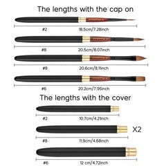 Sable Watercolor Brushes, 4Pcs Elegant Kolinsky Sable Brushes Watercolor Kit
