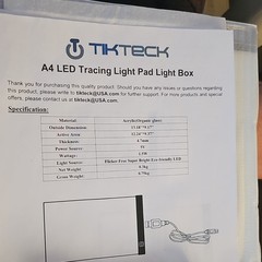 Tikteck A4 LED Tracing Light Pad Light Box 12.2×9.3 Flicker-Free LED