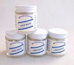 WINSOR & NEWTON LASER WHITE.. 4 JARS.. 1 oz. ea.. DISCONTINUED NEW OLD STOCK…