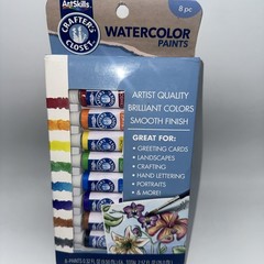 Artskills Crafters Closet Watercolor Paints 8- 0.32fl oz Tubes New In Pkg