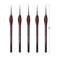 XDT#729 Mini Fine Detail Liner Art Brush 5Pc #00000 Set Nail Model
