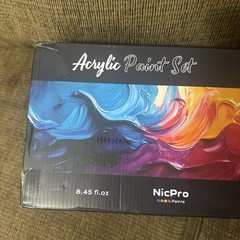 NicPro Acrylic Paint Set 18 Colors 250ml / 8.45 fl.oz Artist Quality NEW Sealed