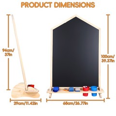 Wooden Art Easel for Kids,Double Sided Adjustable Magnetic Drawing Board | Kids