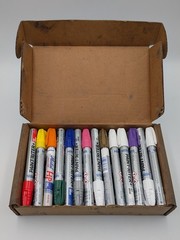 22 Markal Paint-Riter Paint Markers & 5 Dura-Ink Jumbo Chisel Permanent Markers