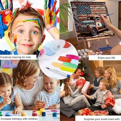 Truck Paint by Numbers Kit for Adults Paint by Number Kits for Kids on Canvas