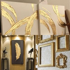Acrylic Paint Metallic Gold, Non Toxic, Non Fading, 100Ml Gold Leaf Paint for Ar