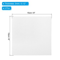 6×6″ Canvas Boards for Painting, 4Pack 100%Cotton Blank Canvas Panel, White