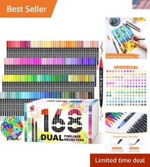 Artistic Joy Awaits: 168 Color Dual Tip Markers in Portable Case & Non-Toxic Ink
