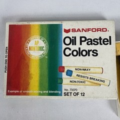 Vintage Artist Soft Oil Pastels Crayons Lot Sanford Used