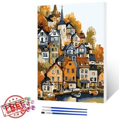 NAIMOER Countryside Paint by Numbers 12×16