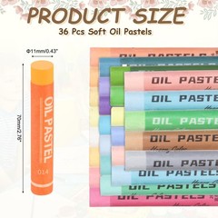 Soft Oil Pastels, Oil Pastel Crayons Blendable(Orange, Pack of 36)
