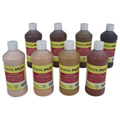 School Smart Washable Tempera Paint Set, Assorted Multiculutral Colors, Pint …