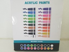 Acrylic Paints 20 Colors 20ml / 0.68 Fl Oz Tubes Each New