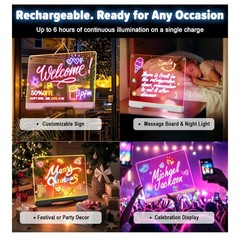 16-Inch Rechargeable LED Drawing Board (White)