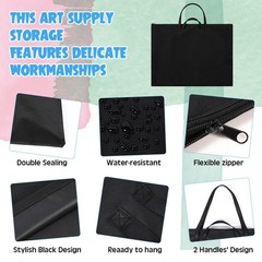 48 x 36 Inch Art Portfolio Bag Large Size Art Supply Bag with Nylon Shoulder Wat