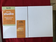 Lot of 4 New Dick Blick Studio Stretched Canvas Panels 9″x12″ and 8″x10″