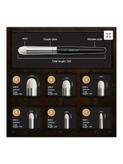 Golden maple Premium Drybrush Set 6pcs Goat Hair Round Brushes Short Handle 1-6
