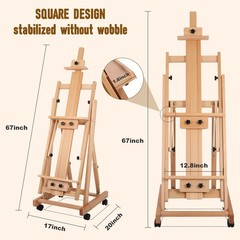Painting Easel for 20 inches (D) x 17 (W) x 67 (H), Log Color