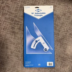 ALVIN 120C Tru-Angle, Adjustable Triangle w/Inking Edge Aluminum NEW – 12 Inches