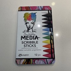 Ranger Dina Wakley Media 12 Pc Water Soluble Scribble Sticks NIB