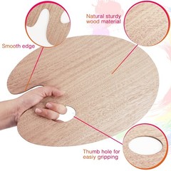Tamaki Wooden Paint Palette Tray Palettes for Acrylic, Painting Clear