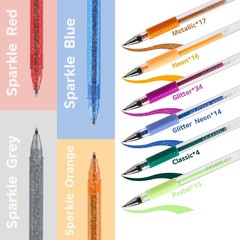 202 Pack Gel Pen For Adults Coloring Books, 104 Artist Pens Include 100 Color…